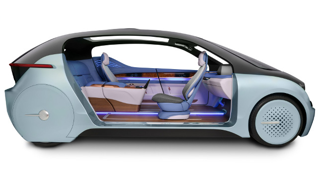 YFAI/Flexenable - Autonomous car concept with OLCD incorporated in the A-pillar YFAI/Flexenable - Autonomous car concept with OLCD incorporated in the A-pillar
