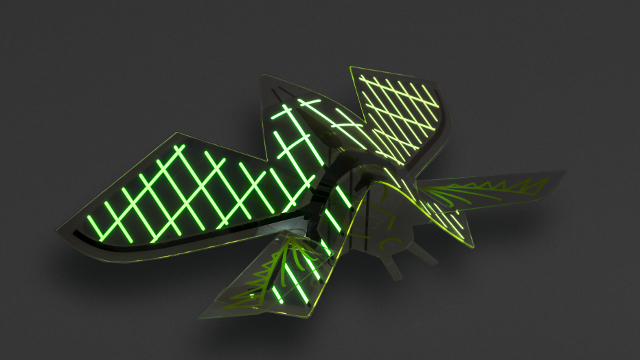 Flex+ / Fraunhofer FEP - Musca noctis – OLED jewel beetle from the 'Insect Project' Flex+ / Fraunhofer FEP - Musca noctis – OLED jewel beetle from the 'Insect Project'